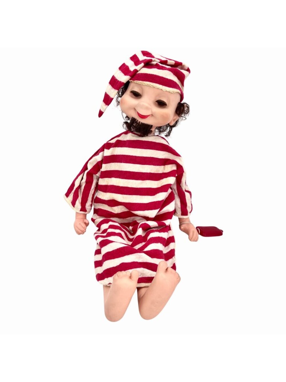 VINTAGE ZACK THE SACK WHIMSIE 1960 AMER DOLL W/ PJ'S CAP & HOT WATER BOTTLE! COL